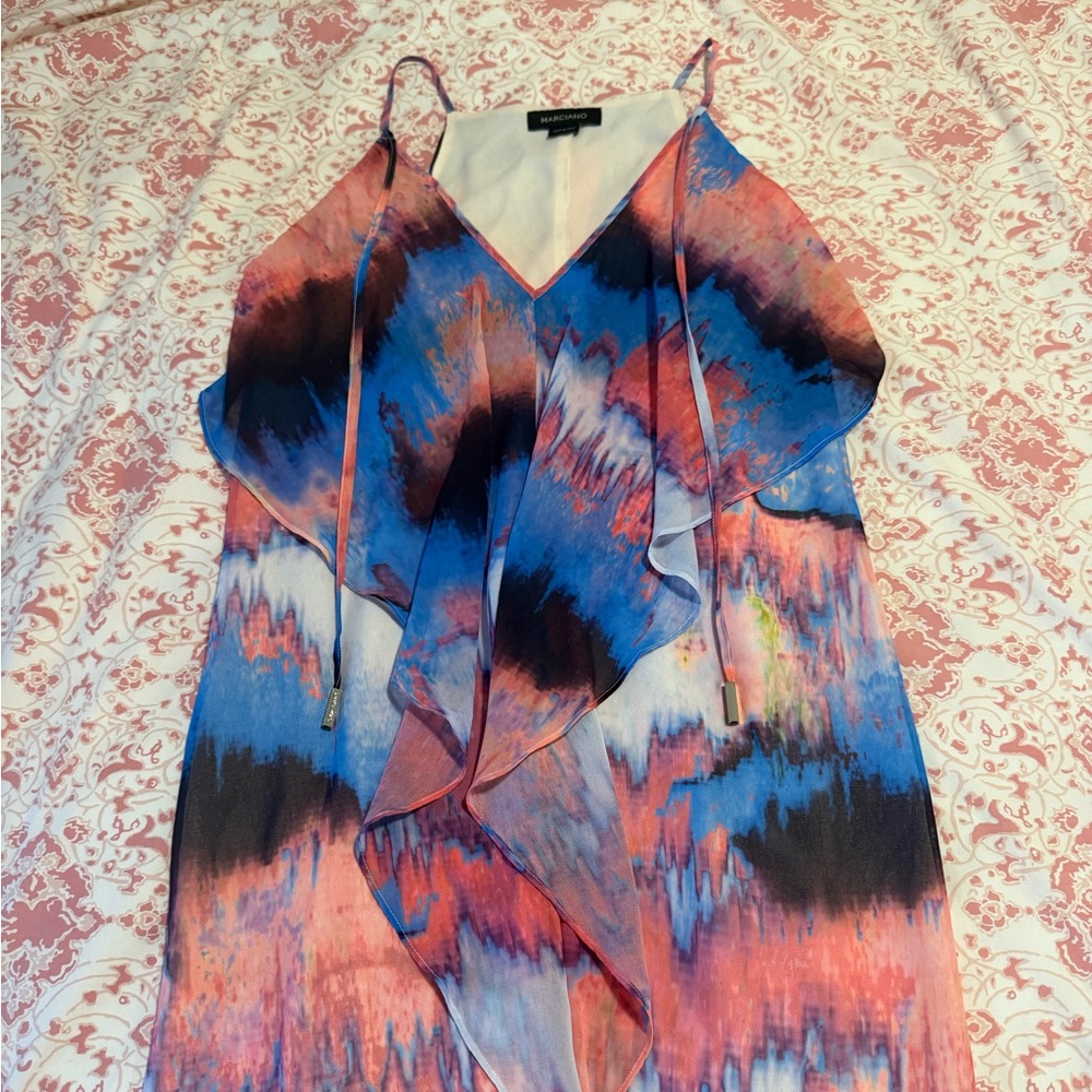 Marciano Pink Floral-Print Halter Dress - Picture 3 of 5